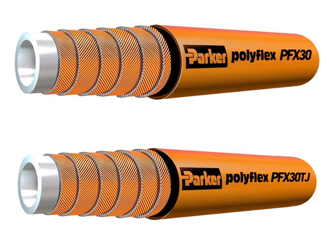 Coiled Parker Polyflex hoses ready for deployment at SG Dynamics Pte Ltd.